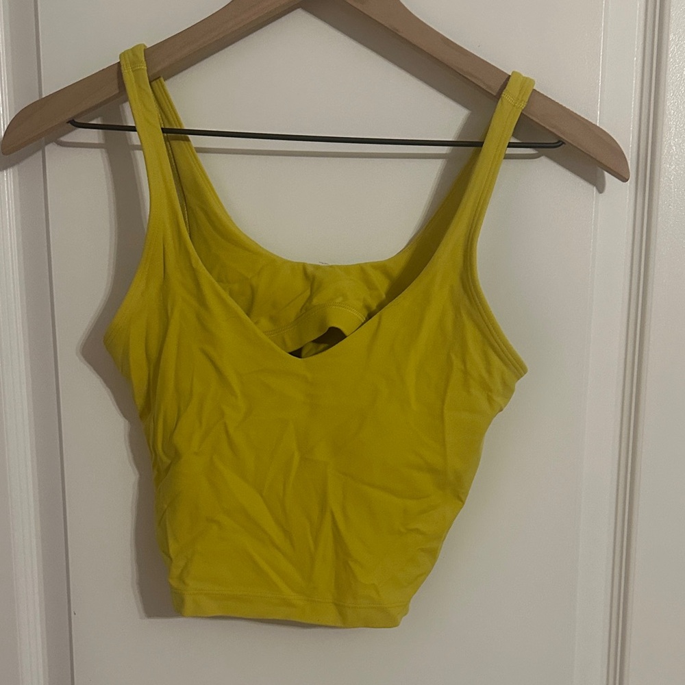 Lululemon Athletica Yellow Crop Top